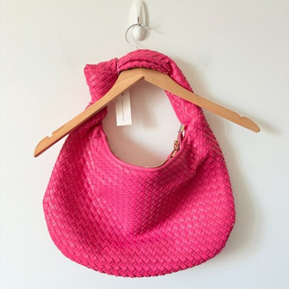 Anthropologie The Brigitte Satchel Purse Bag by Melie Bianco NWT Pink - Picture 7 of 8